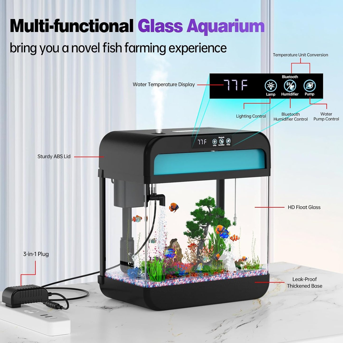 Fish Aquarium with Music Humidifier