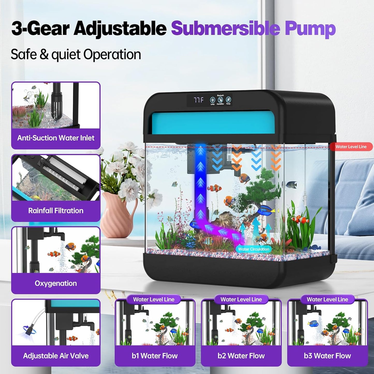 Fish Aquarium with Music Humidifier
