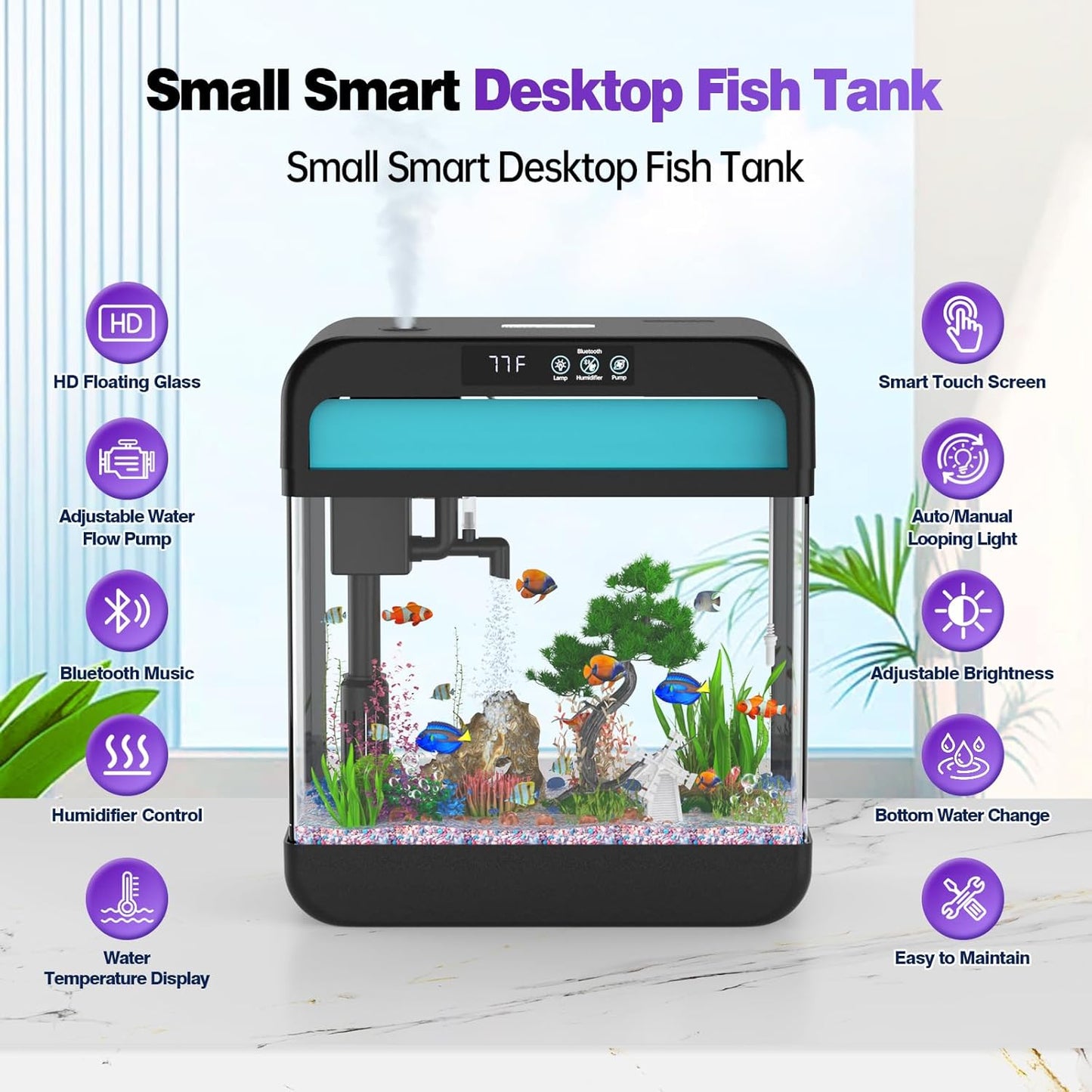Fish Aquarium with Music Humidifier